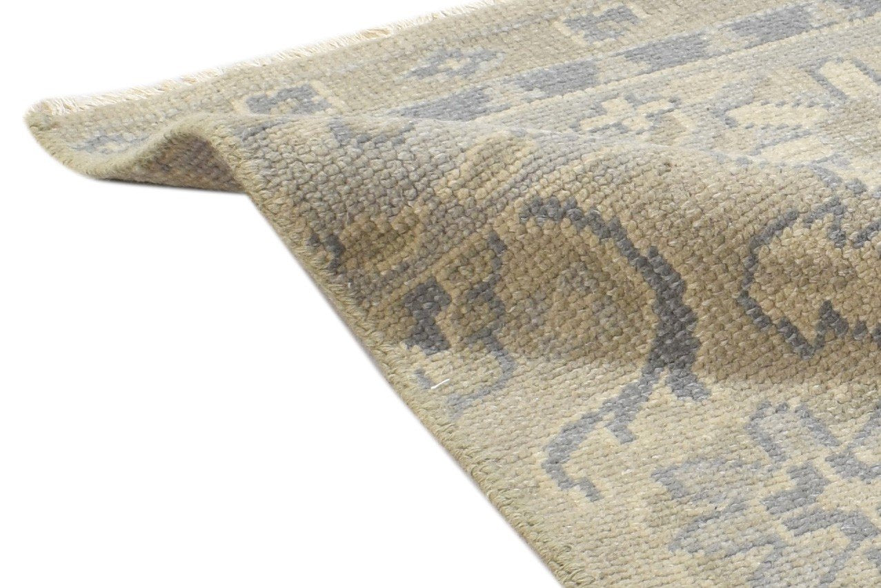 100% Wool Beige Rug 2' X 2' Persian Hand Knotted Oushak Oriental Small Square 7864118575253