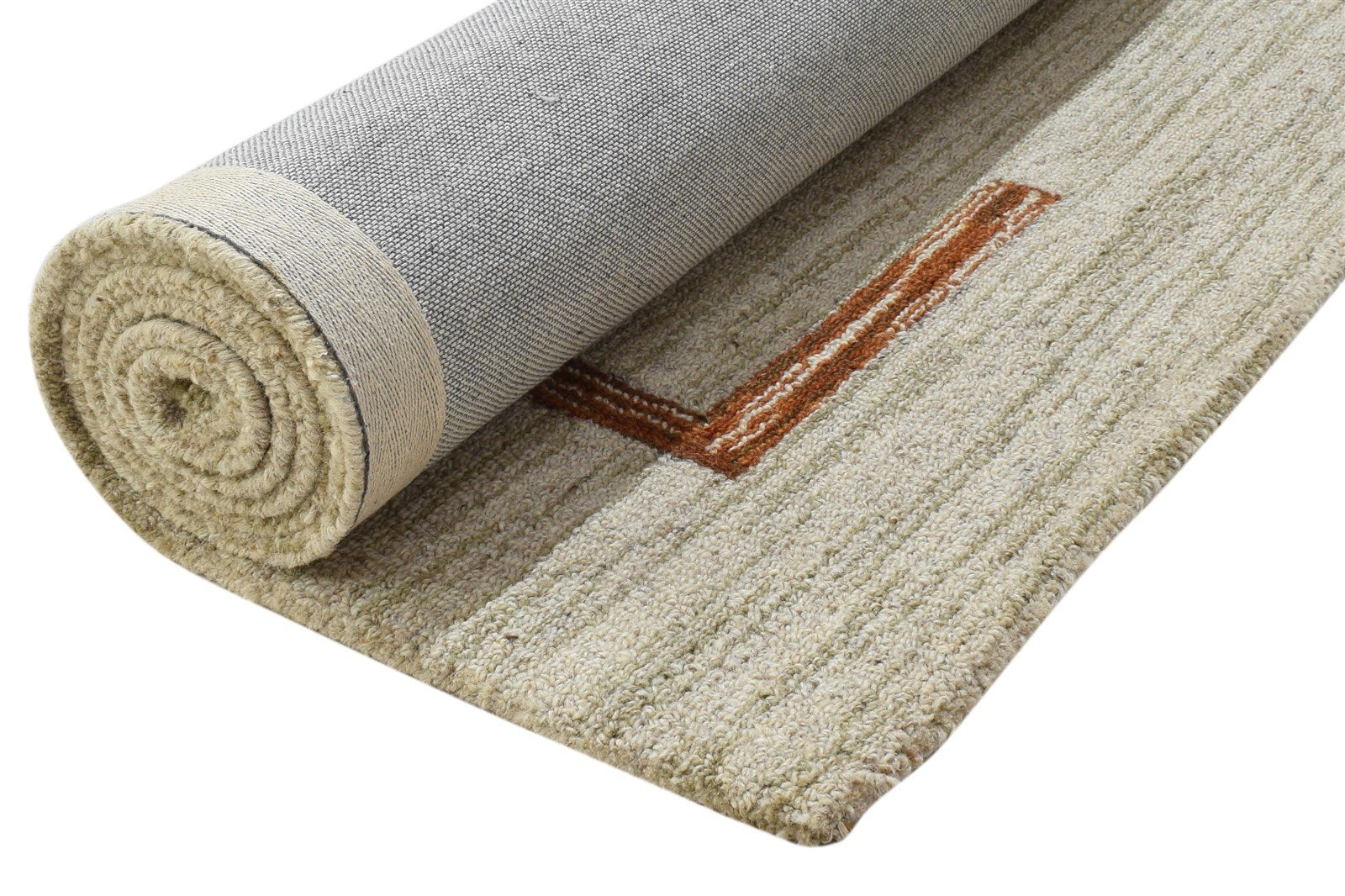 100% Wool Beige Rug 5X8 Modern Hand Tufted Scandinavian Abstract Room Size 7864085119125