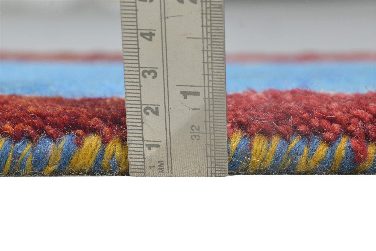 100% Wool Blue Rug 1' X 2' Tribal Hand Knotted Gabbeh Southwestern Small Carpet 7864500420757