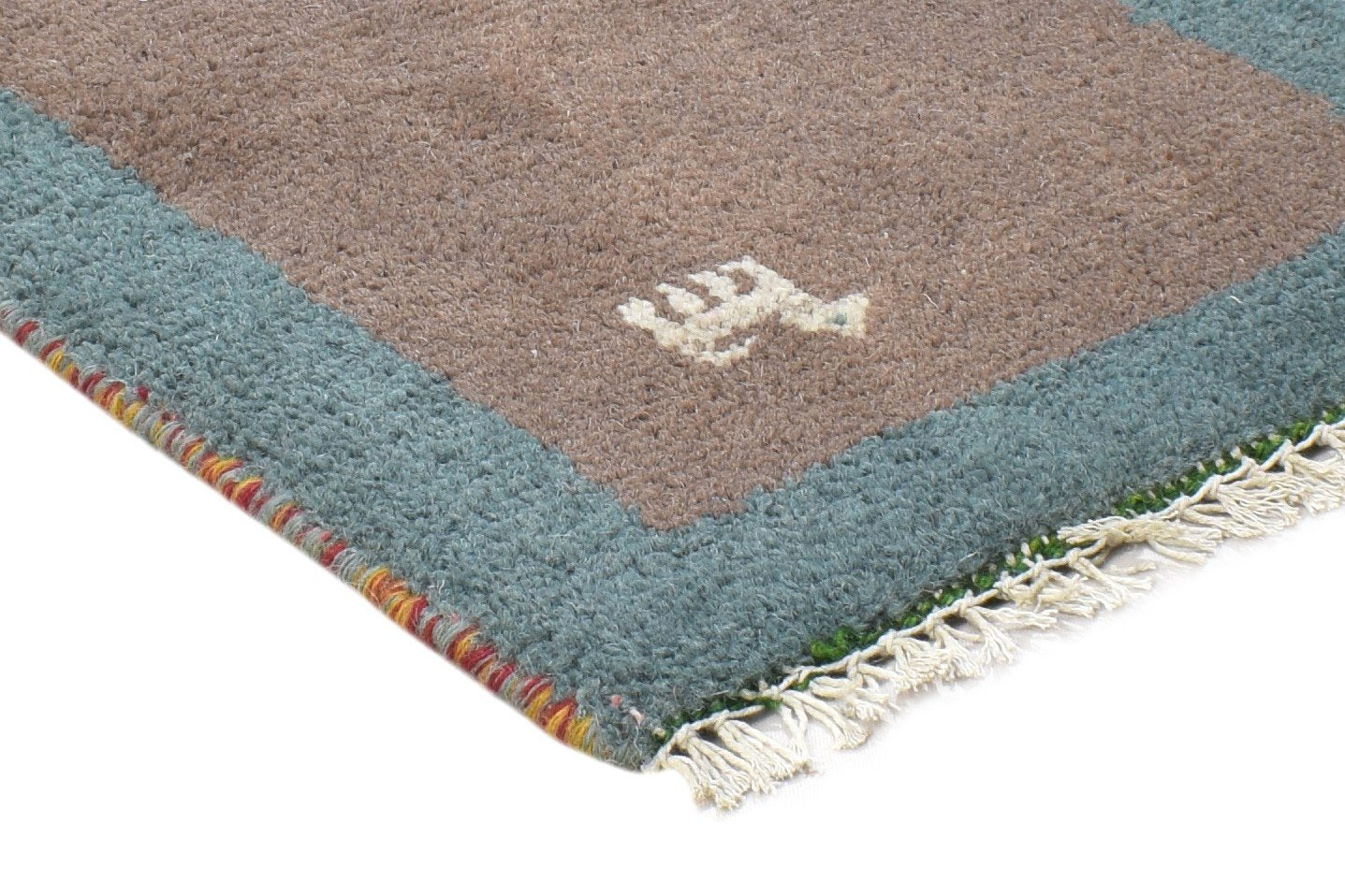100% Wool Brown Rug 1' X 2' Tribal Hand Knotted Gabbeh Southwestern Small Carpet 7864500093077