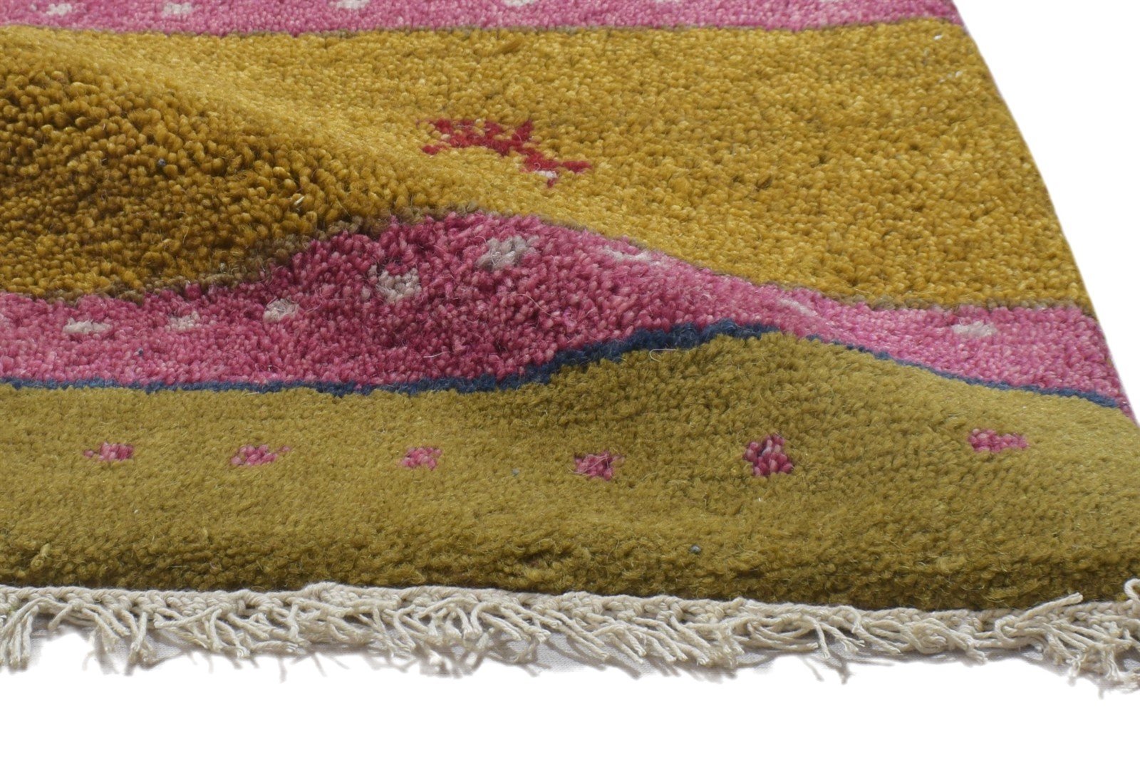 100% Wool Brown Rug 1X2 Persian Hand Knotted Gabbeh Southwestern Small Carpet 7864206065813
