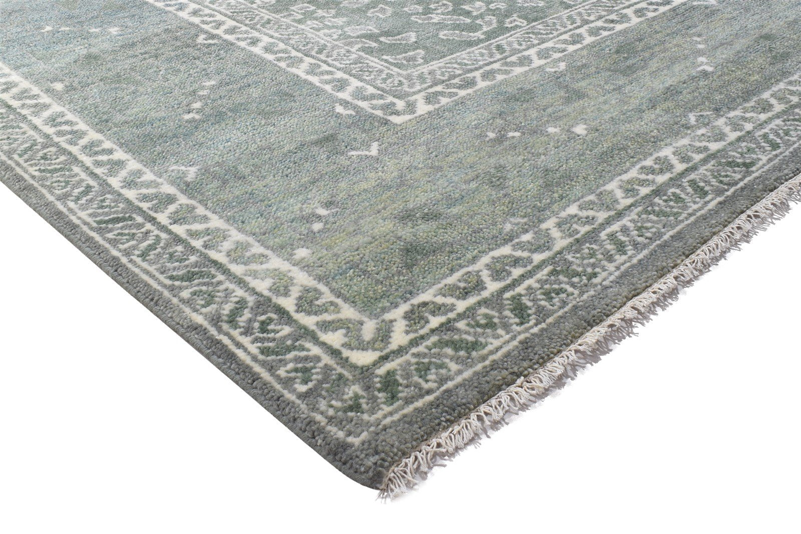 100% Wool Dark Grey Rug 10X14 Persien Hand Knotted Khotan Oriental Extra Large 7864327143573