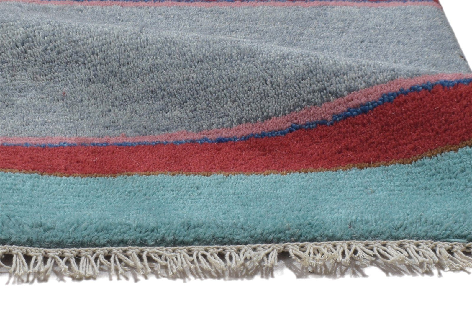 100% Wool Dark Grey Rug 1X2 Persian Hand Knotted Gabbeh Southwestern Small 7864204099733