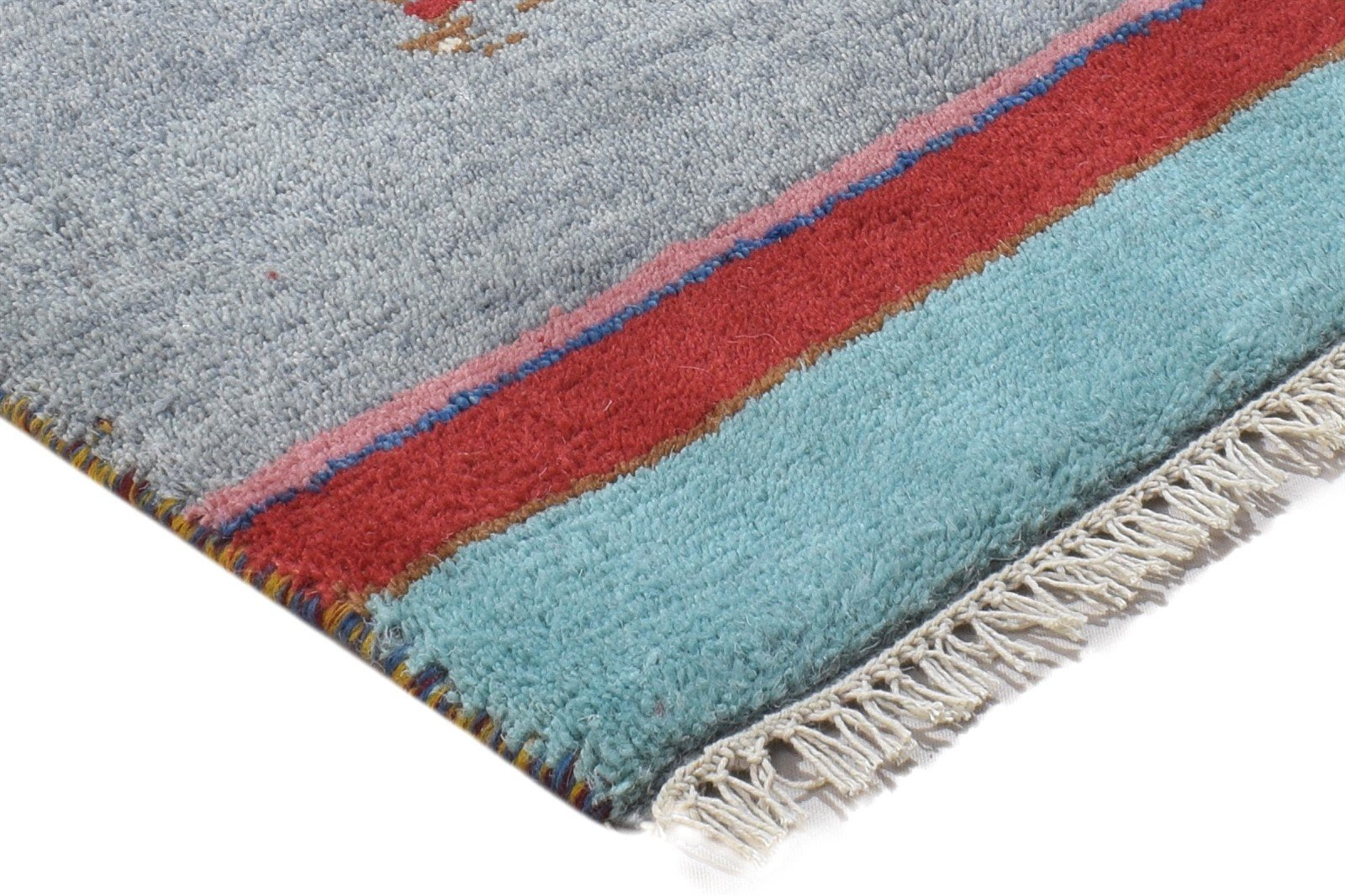 100% Wool Dark Grey Rug 1X2 Persian Hand Knotted Gabbeh Southwestern Small 7864204099733