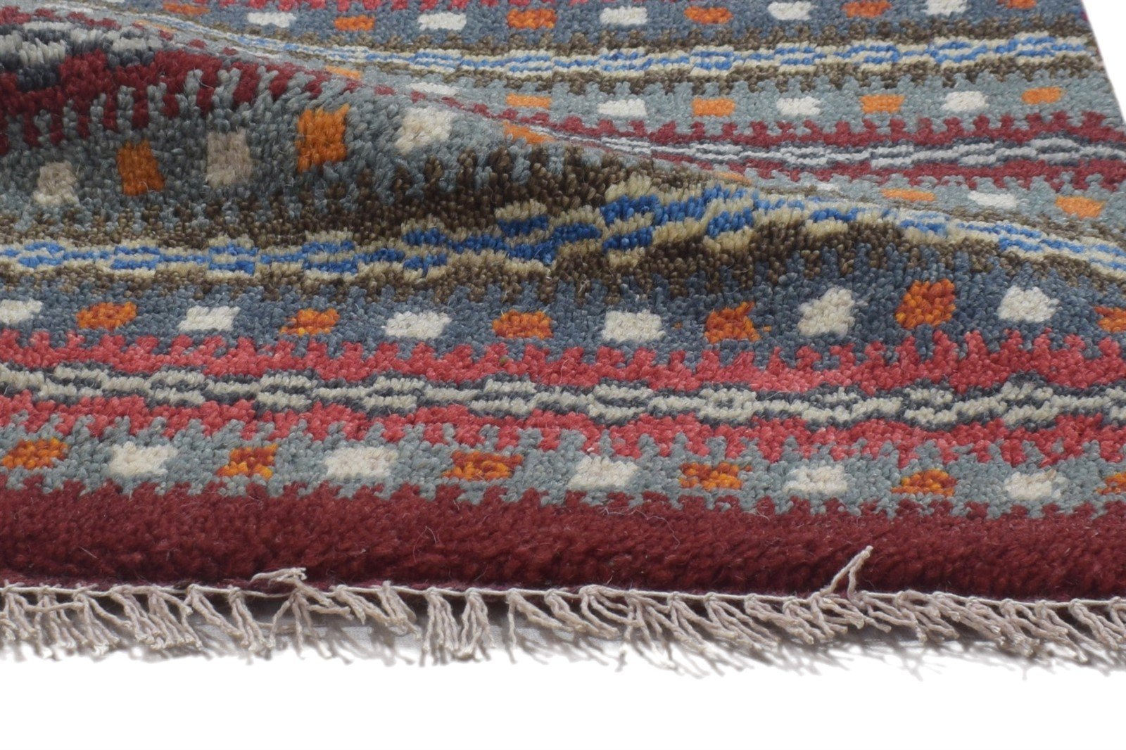 100% Wool Dark Grey Rug 1X2 Persian Hand Knotted Gabbeh Southwestern Small 7864204198037