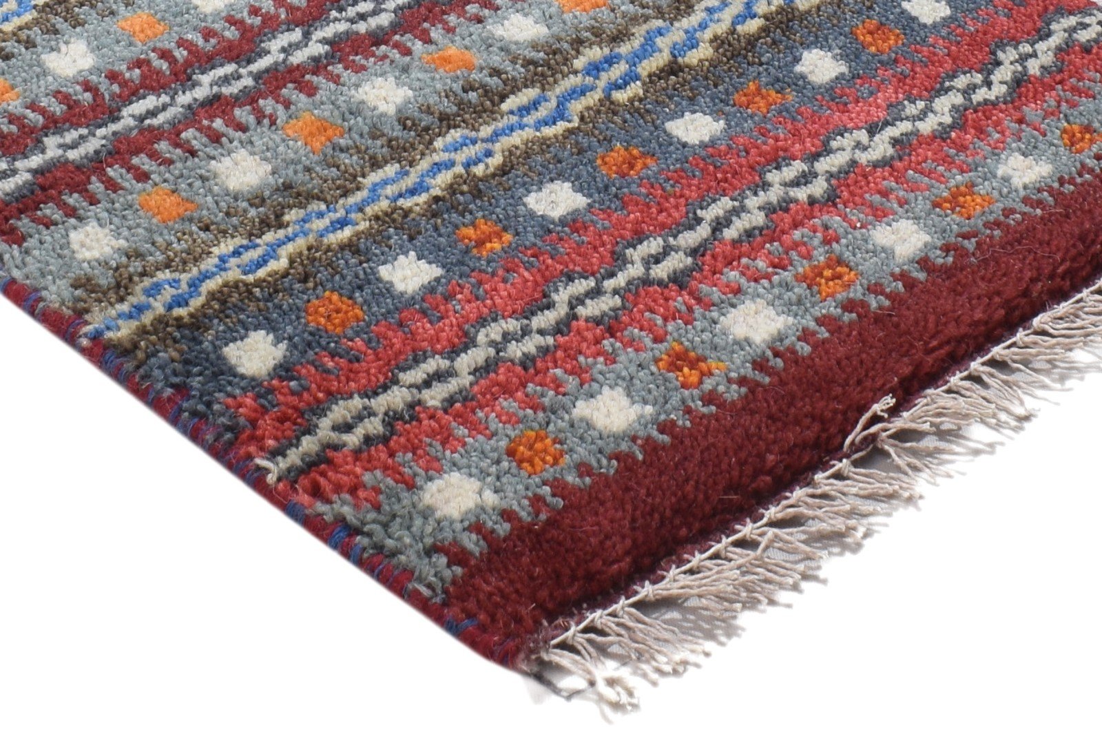 100% Wool Dark Grey Rug 1X2 Persian Hand Knotted Gabbeh Southwestern Small 7864204198037