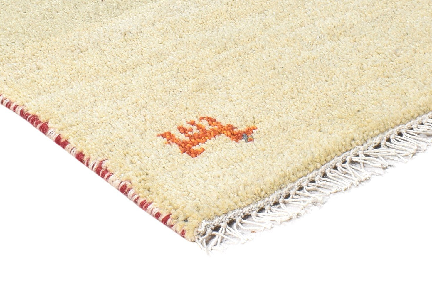 100% Wool Gold Rug 1' X 2' Tribal Hand Knotted Gabbeh Southwestern Small Carpet 7864504942741