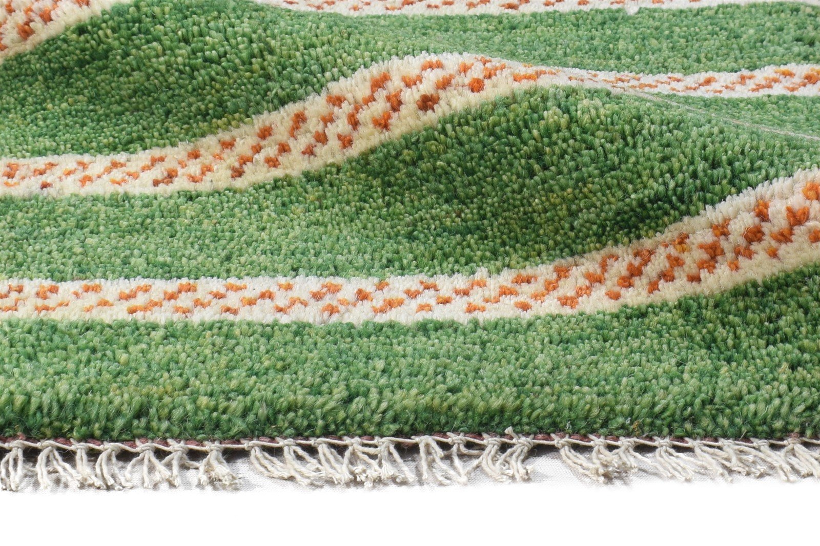 100% Wool Green Rug 1' X 2' Tribal Hand Knotted Gabbeh Southwestern Small Carpet 7864506253461