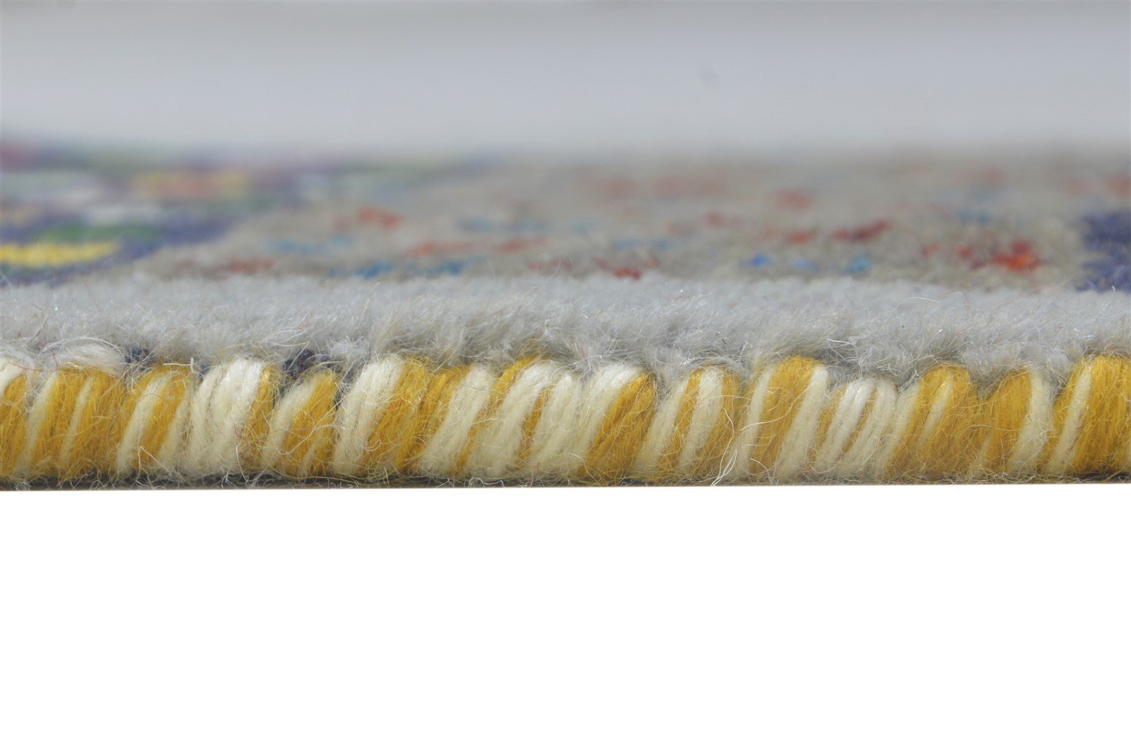 100% Wool Grey Rug 1' X 2' Persian Hand Knotted Gabbeh Southwestern Small Carpet 7864206524565