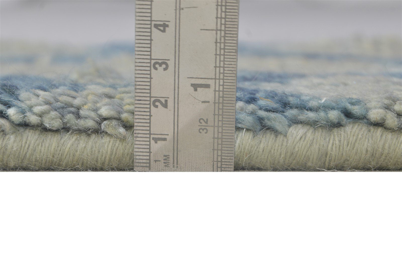 100% Wool Grey Rug 1' X 2' Shag Hand Knotted Moroccan Scroll Tile Small Carpet 7864334188693