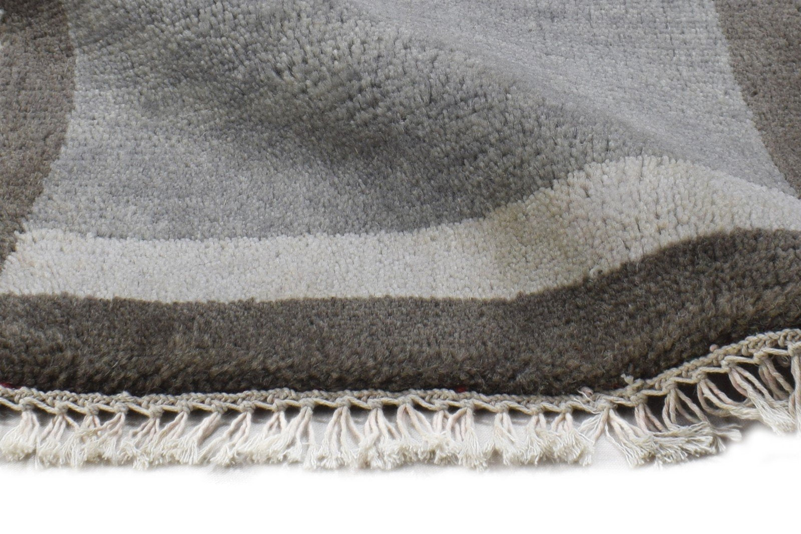100% Wool Grey Rug 1' X 2' Tribal Hand Knotted Gabbeh Southwestern Small Carpet 7864499110037