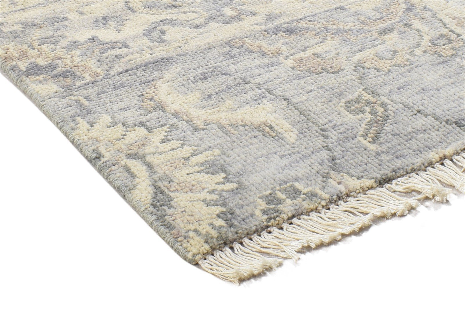 100% Wool Grey Rug 2' X 2' Persian Hand Knotted Oushak Oriental Small Square 7864120410261