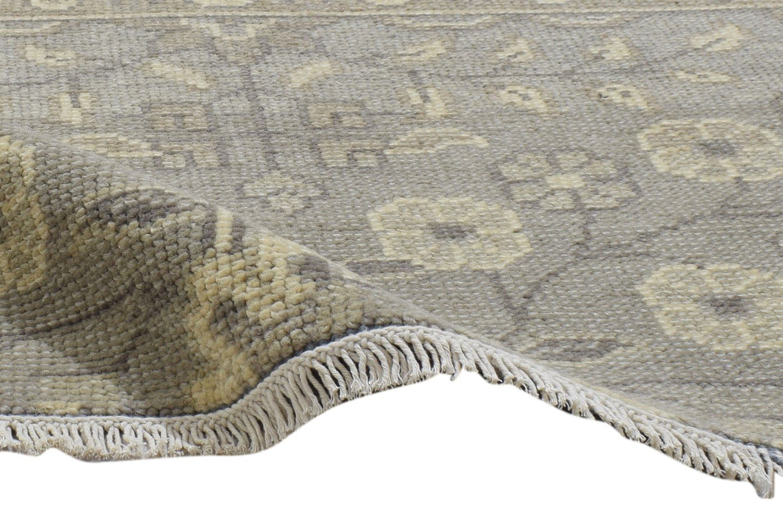100% Wool Grey Rug 3X3 Persian Hand Knotted Sarouk-Indian Oriental Room Size 7864086200469