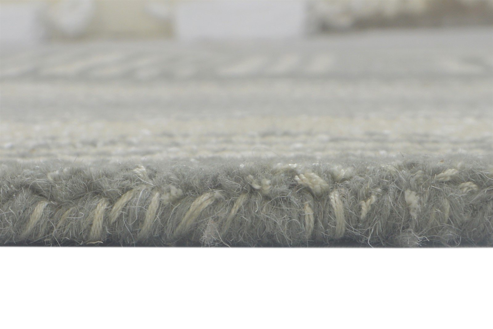 100% Wool Grey Rug 5X8 Modern Hand Tufted Scandinavian Plaids Room Size Carpet 7864085282965