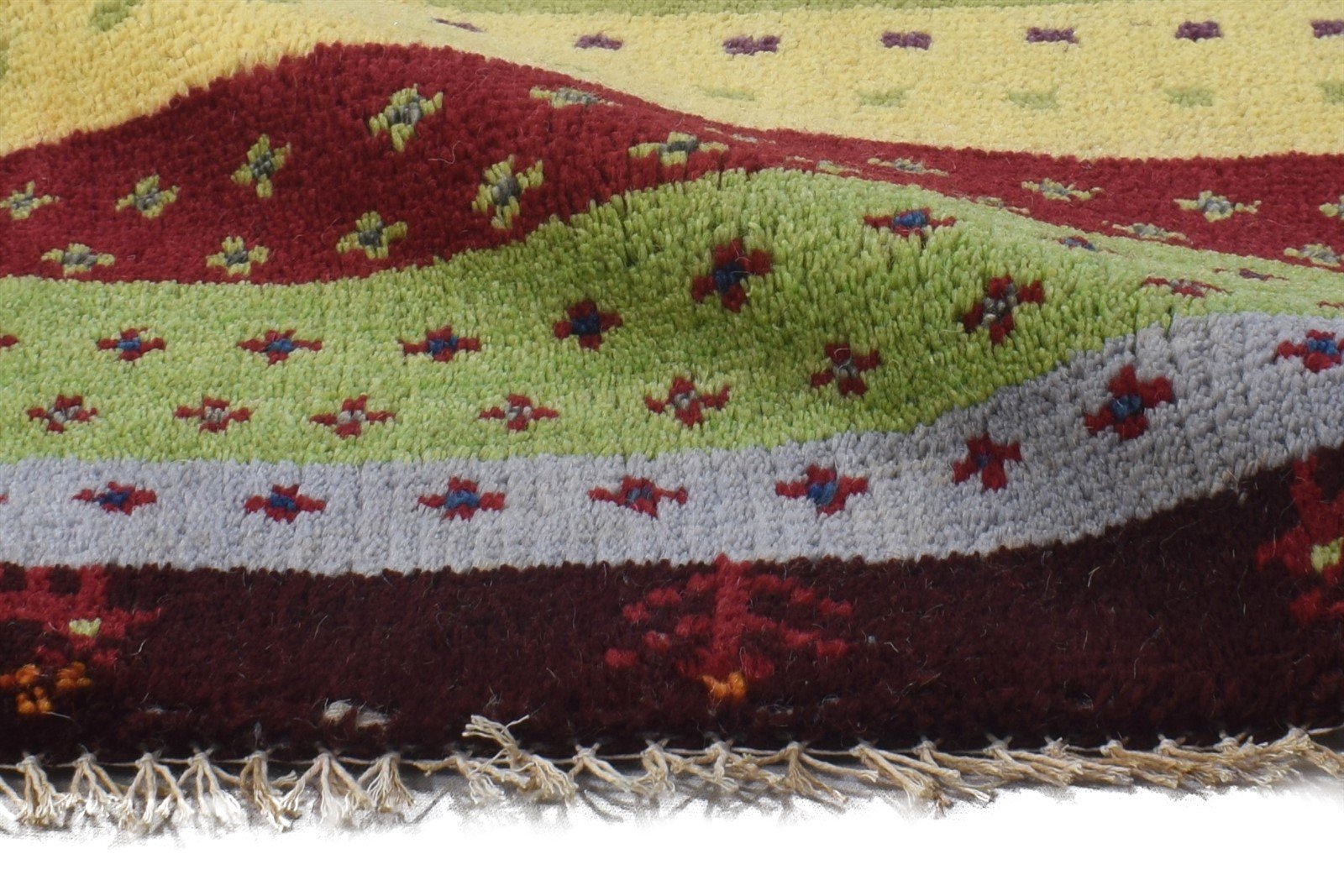 100% Wool Multi Color Rug 1X2 Tribal Hand Knotted Gabbeh Southwestern Small 7864498749589