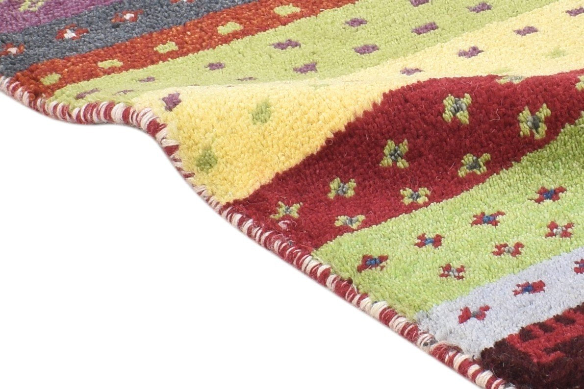 100% Wool Multi Color Rug 1X2 Tribal Hand Knotted Gabbeh Southwestern Small 7864498749589