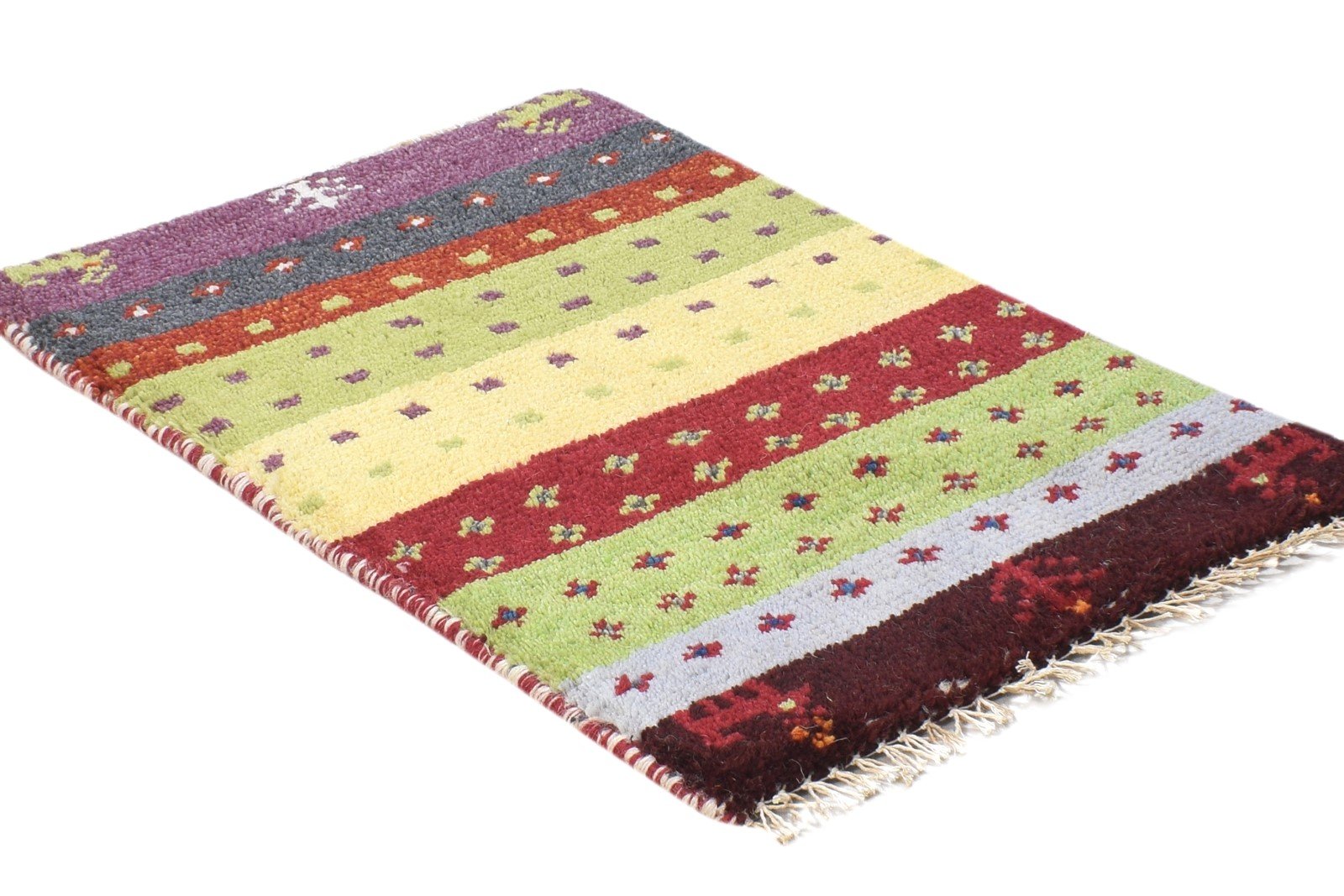 100% Wool Multi Color Rug 1X2 Tribal Hand Knotted Gabbeh Southwestern Small 7864498749589