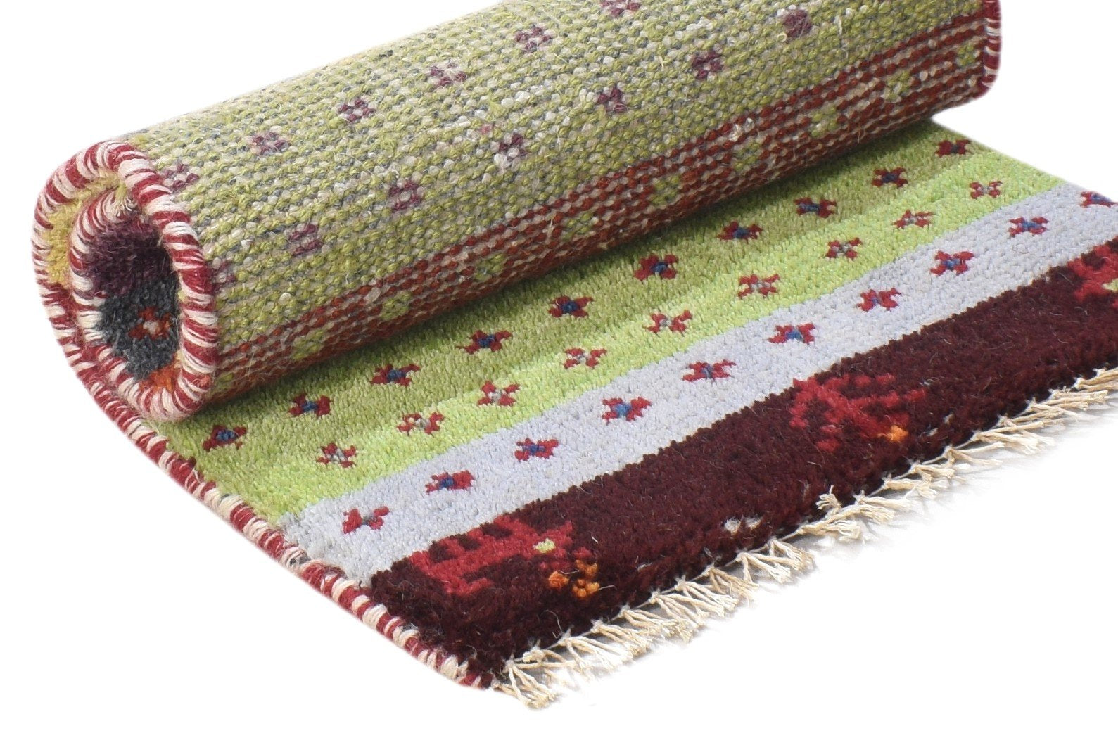 100% Wool Multi Color Rug 1X2 Tribal Hand Knotted Gabbeh Southwestern Small 7864498749589