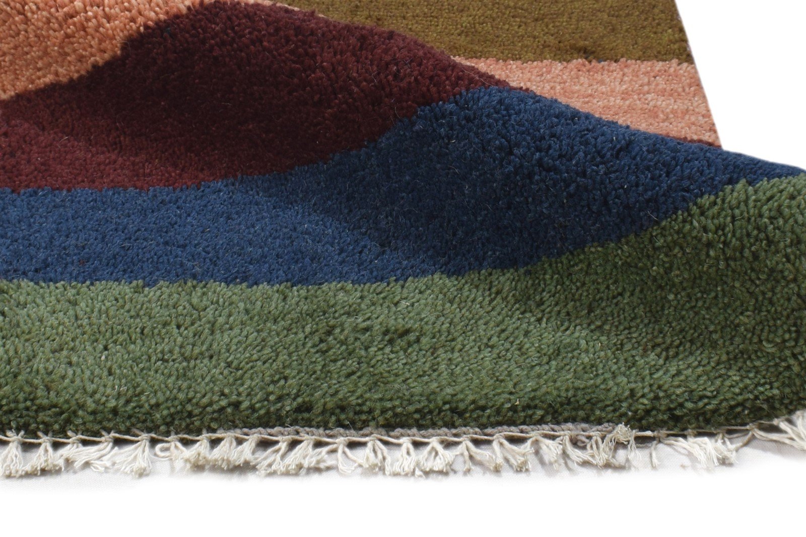 100% Wool Multi Color Rug 1X2 Tribal Hand Knotted Gabbeh Southwestern Small 7864500453525