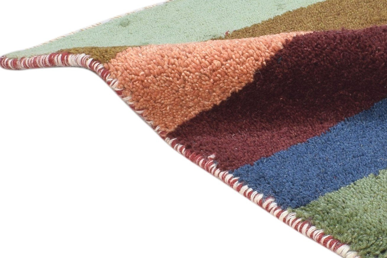 100% Wool Multi Color Rug 1X2 Tribal Hand Knotted Gabbeh Southwestern Small 7864500453525