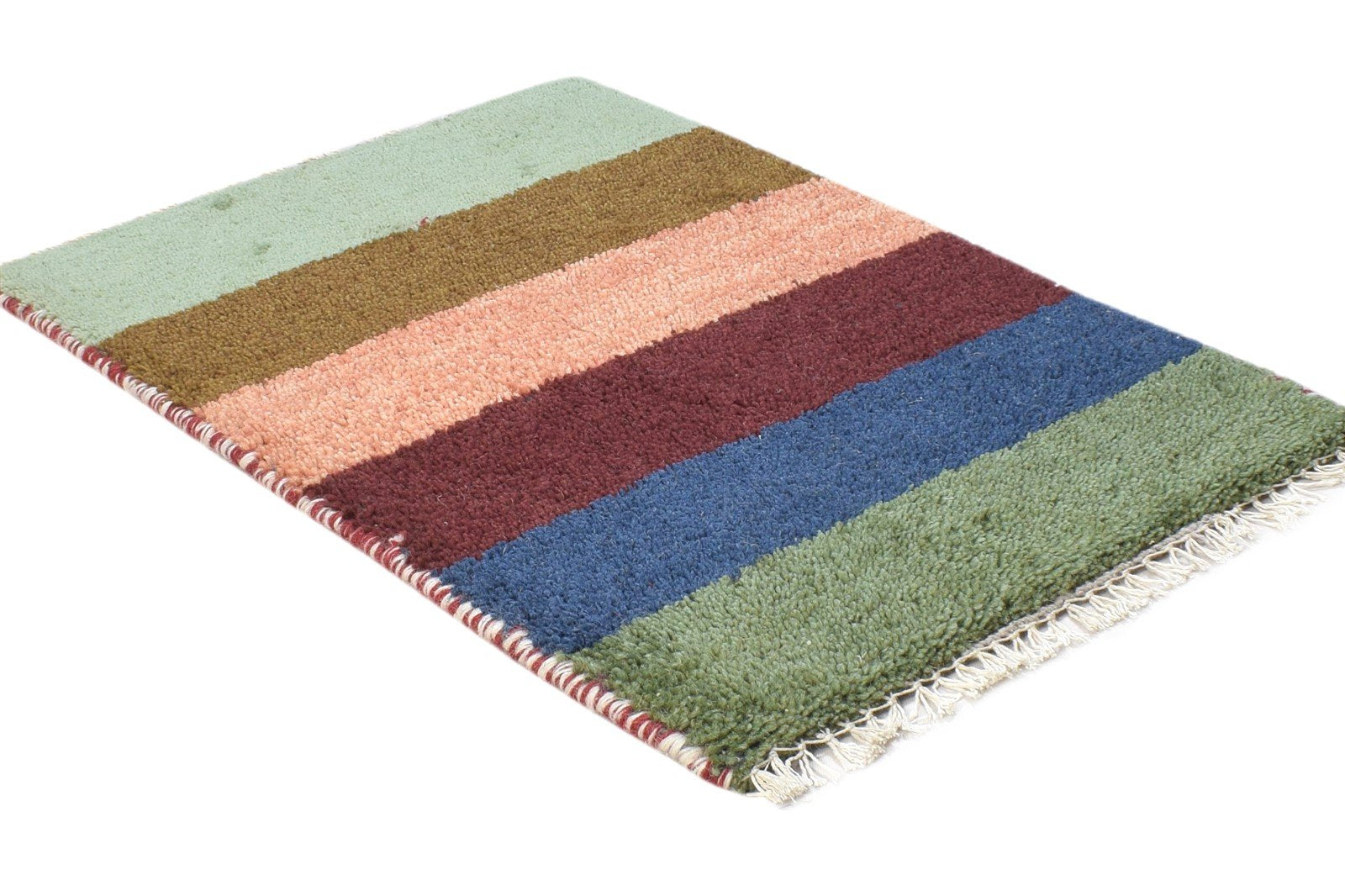 100% Wool Multi Color Rug 1X2 Tribal Hand Knotted Gabbeh Southwestern Small 7864500453525