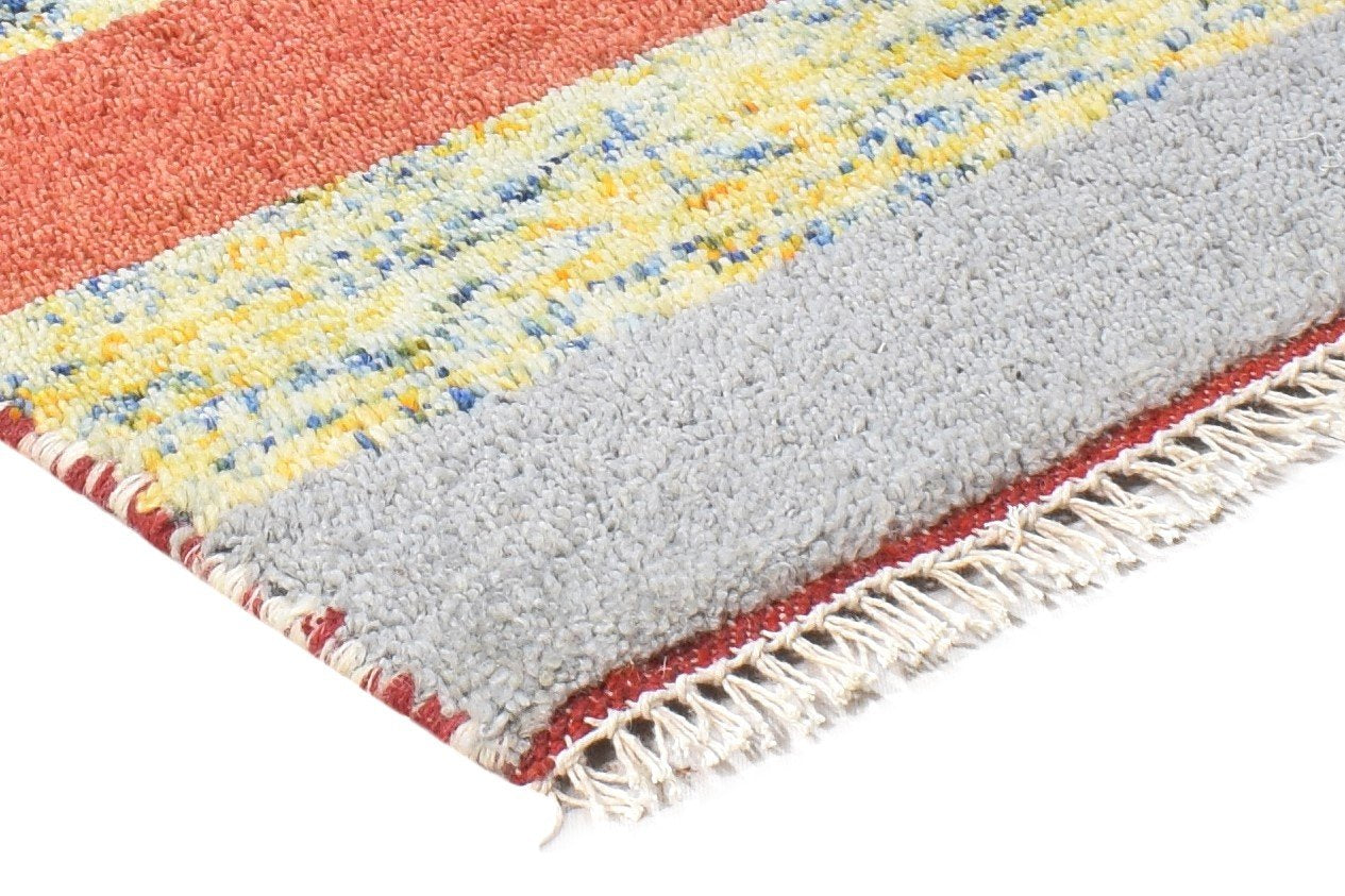100% Wool Multi Color Rug 1X2 Tribal Hand Knotted Gabbeh Southwestern Small 7864504090773