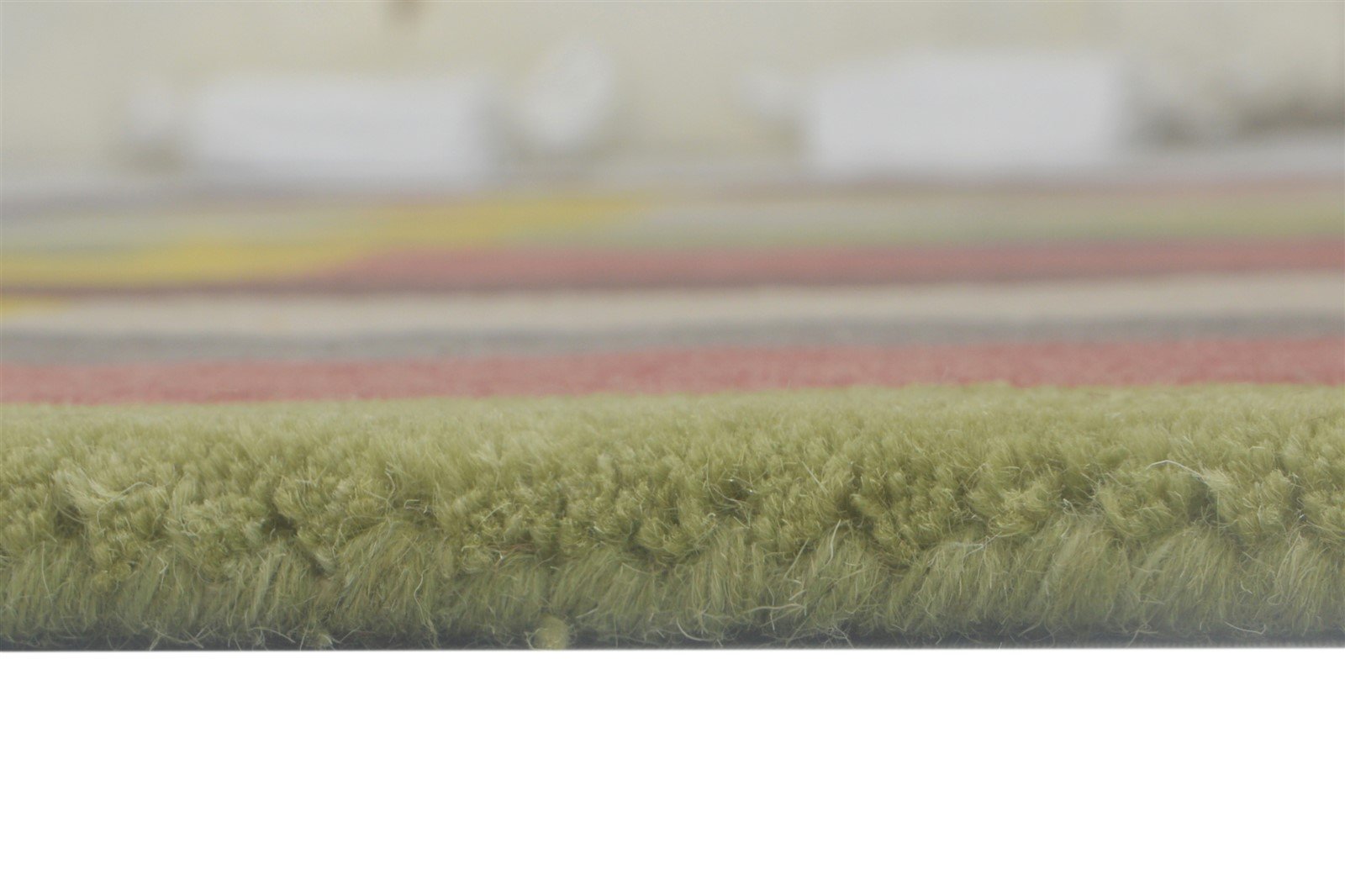 100% Wool Multi Color Rug 5X8 Modern Hand Tufted Scandinavian Grid Room Size 7864084299925