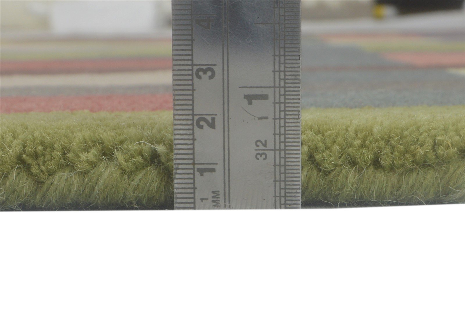 100% Wool Multi Color Rug 5X8 Modern Hand Tufted Scandinavian Grid Room Size 7864084299925