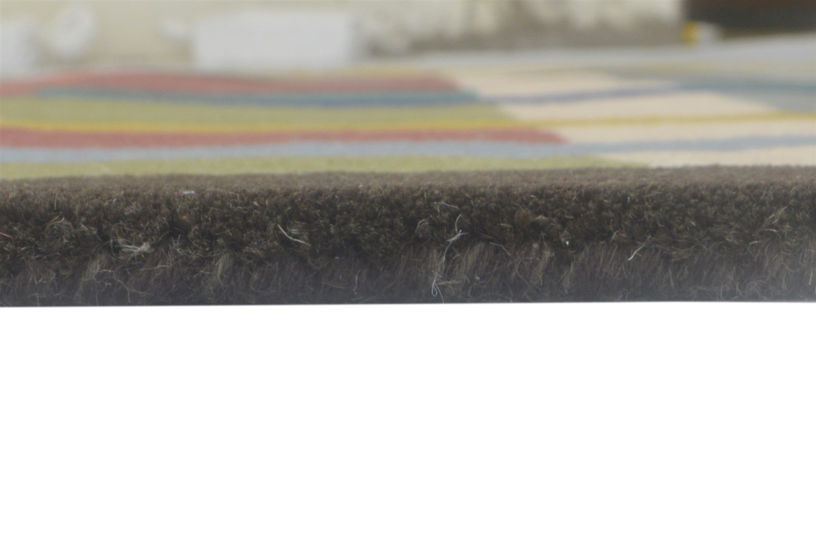 100% Wool Multi Color Rug 5X8 Modern Hand Tufted Scandinavian Grid Room Size 7864084955285