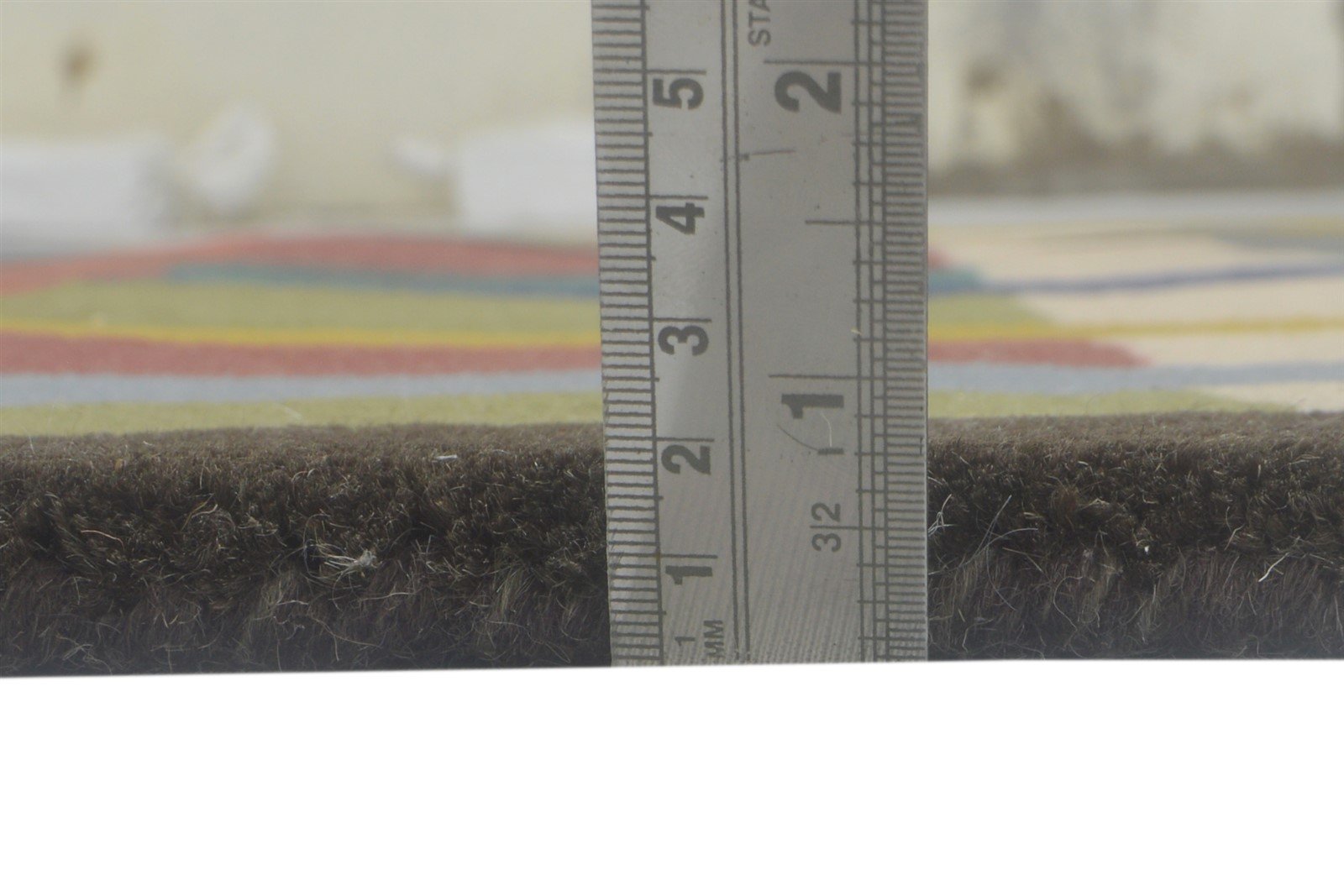 100% Wool Multi Color Rug 5X8 Modern Hand Tufted Scandinavian Grid Room Size 7864084955285