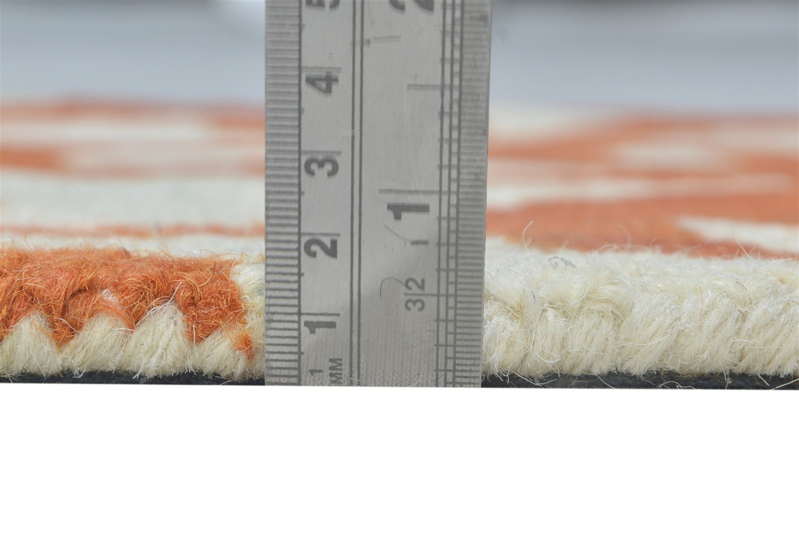100% Wool Orange Rug 2' X 2' Modern Hand Tufted Moroccan Floral Small Square 7864128209045