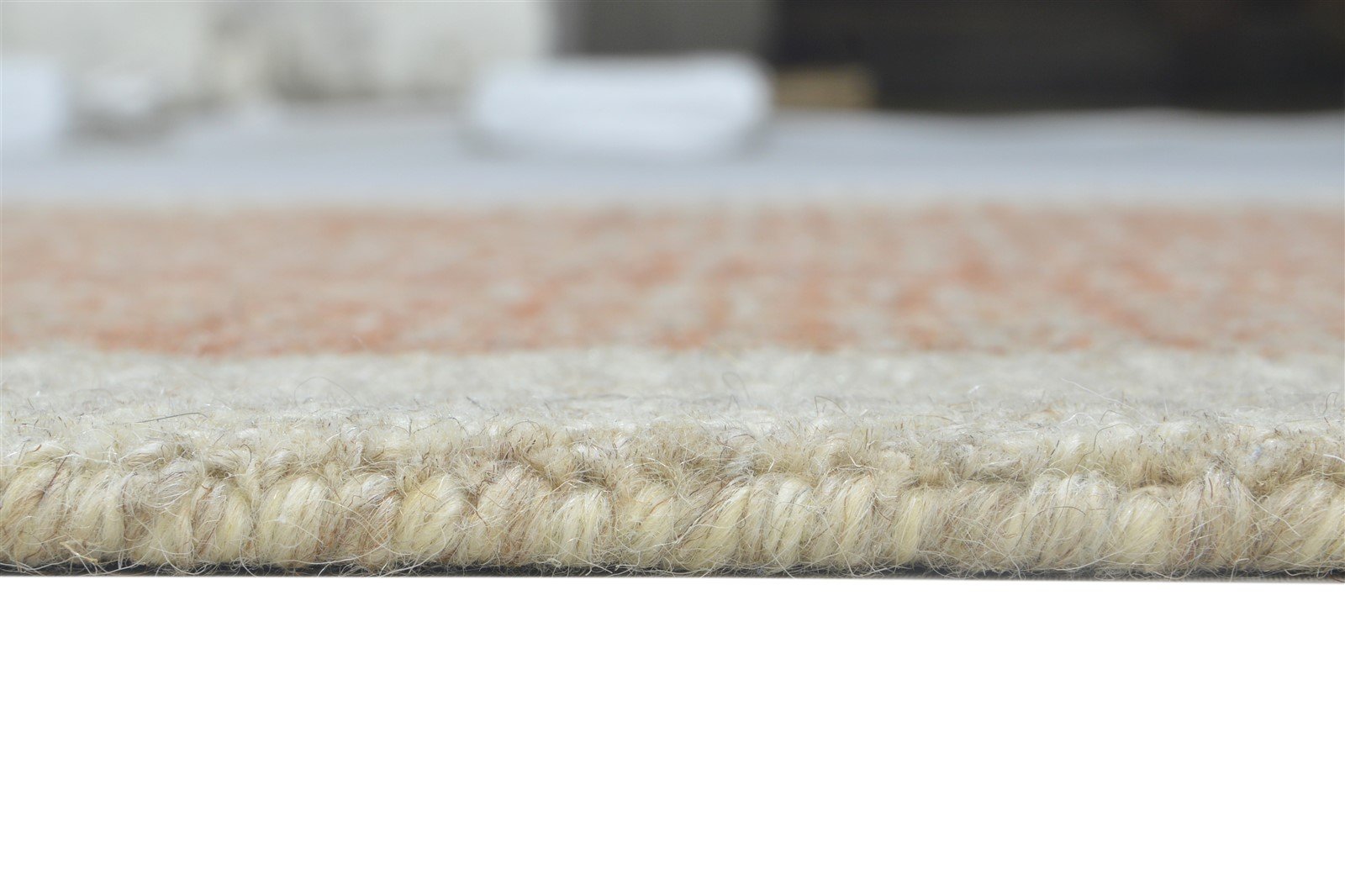 100% Wool Orange Rug 3X5 Modern Hand Tufted Scandinavian Bordered Room Size 7864143282325