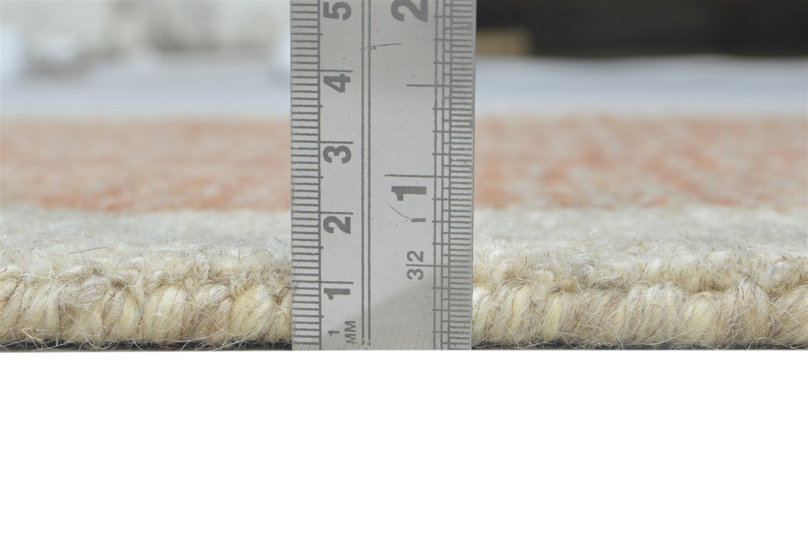 100% Wool Orange Rug 3X5 Modern Hand Tufted Scandinavian Bordered Room Size 7864143282325