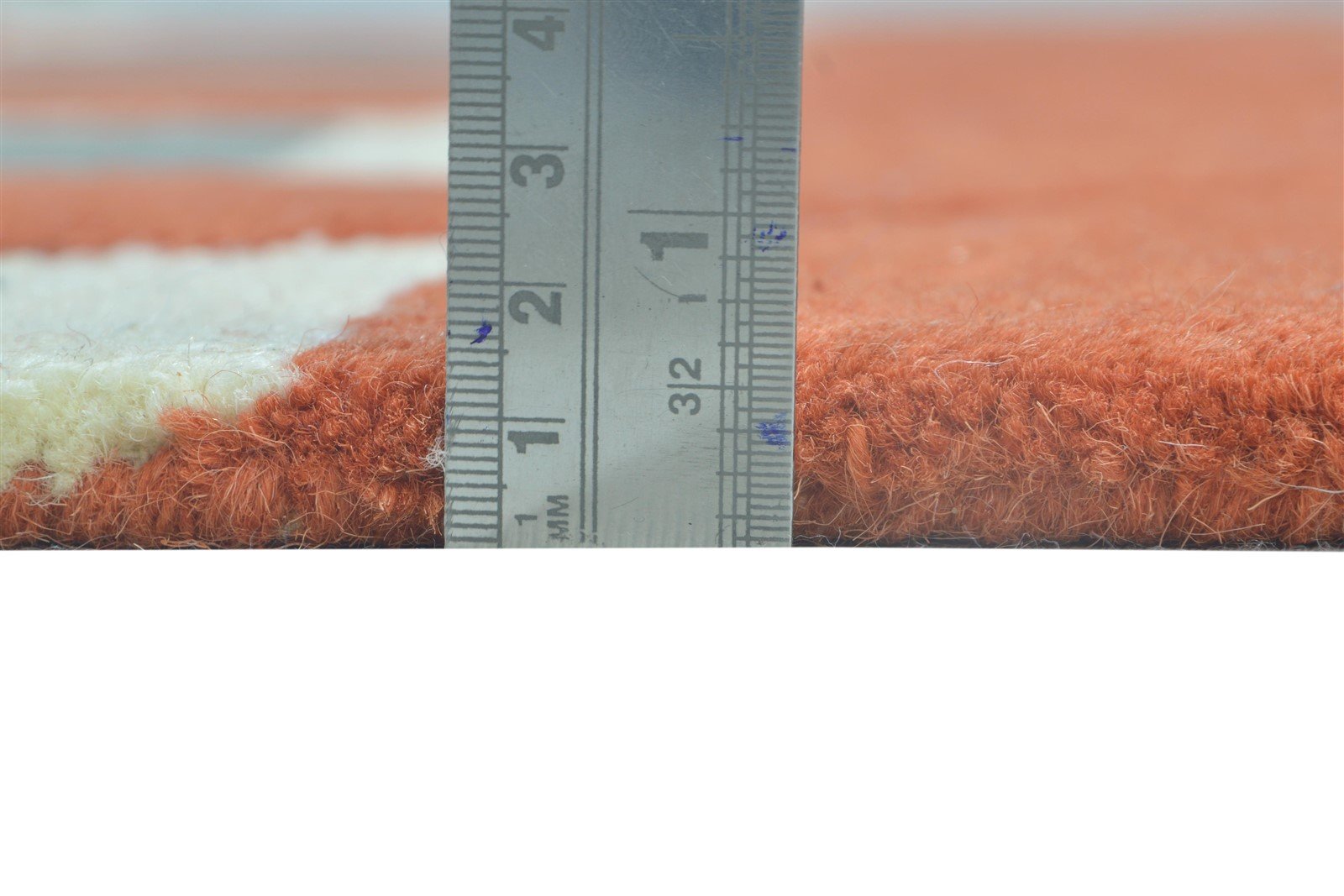 100% Wool Orange Rug 4X6 Modern Hand Tufted Moroccan Geometric Room Size Carpet 7864298045589
