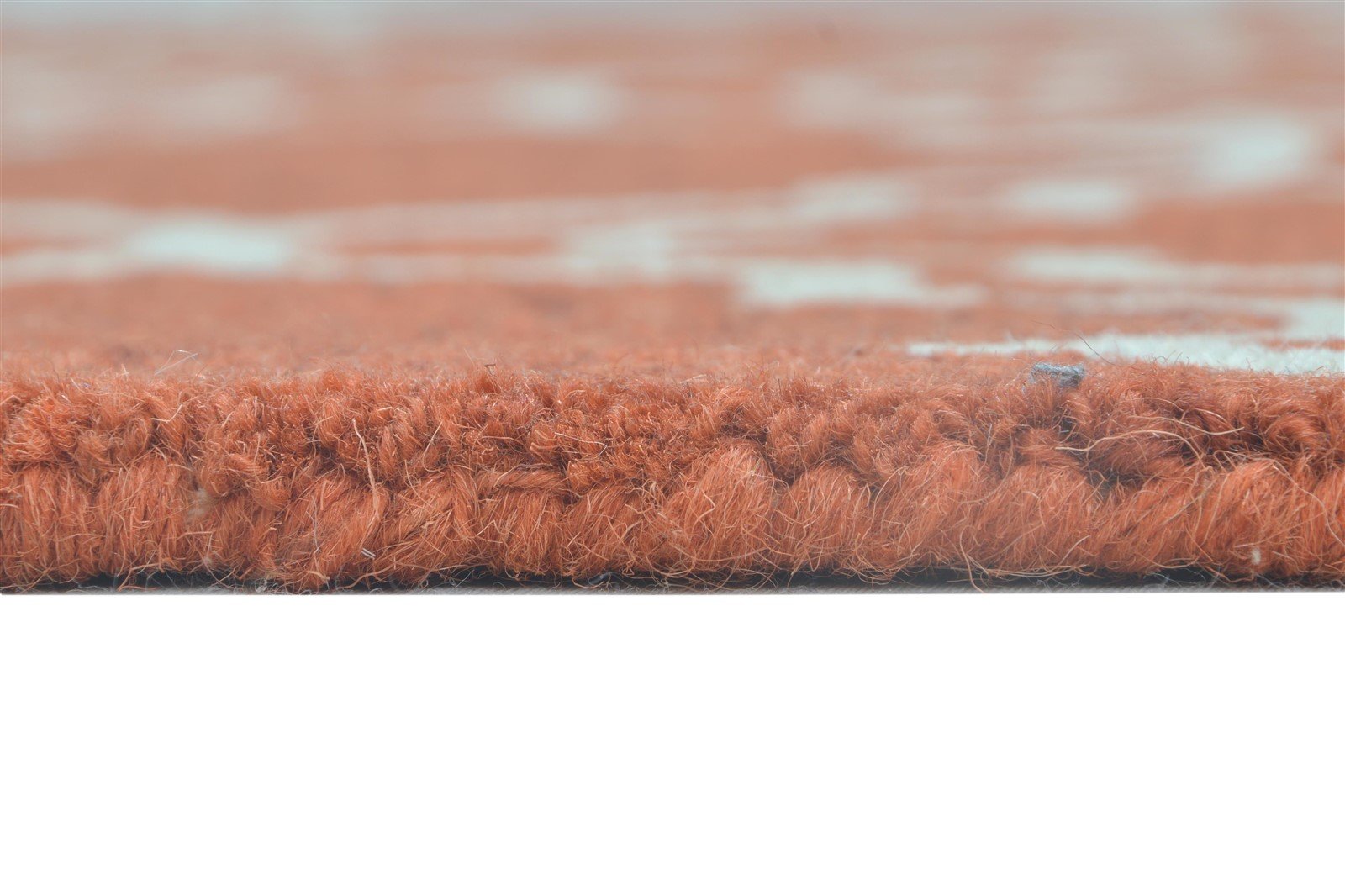 100% Wool Orange Rug 4X6 Modern Hand Tufted Moroccan Trellis Room Size Carpet 7864294768789