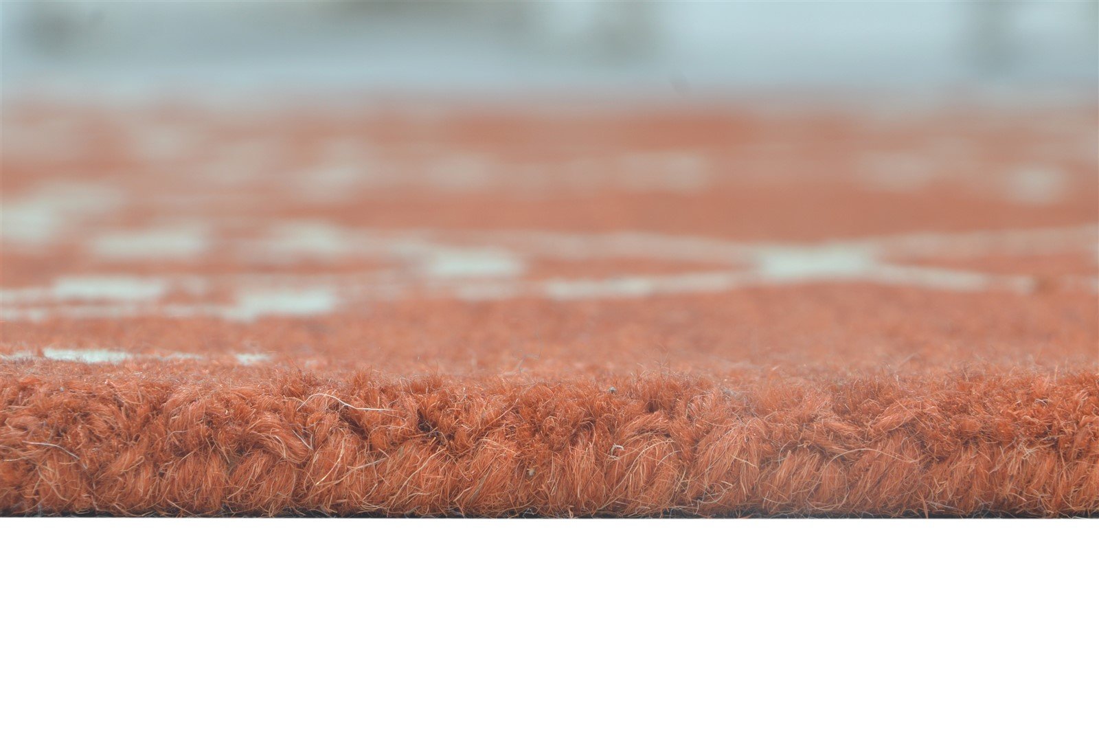 100% Wool Orange Rug 4X6 Modern Hand Tufted Moroccan Trellis Room Size Carpet 7864307253397