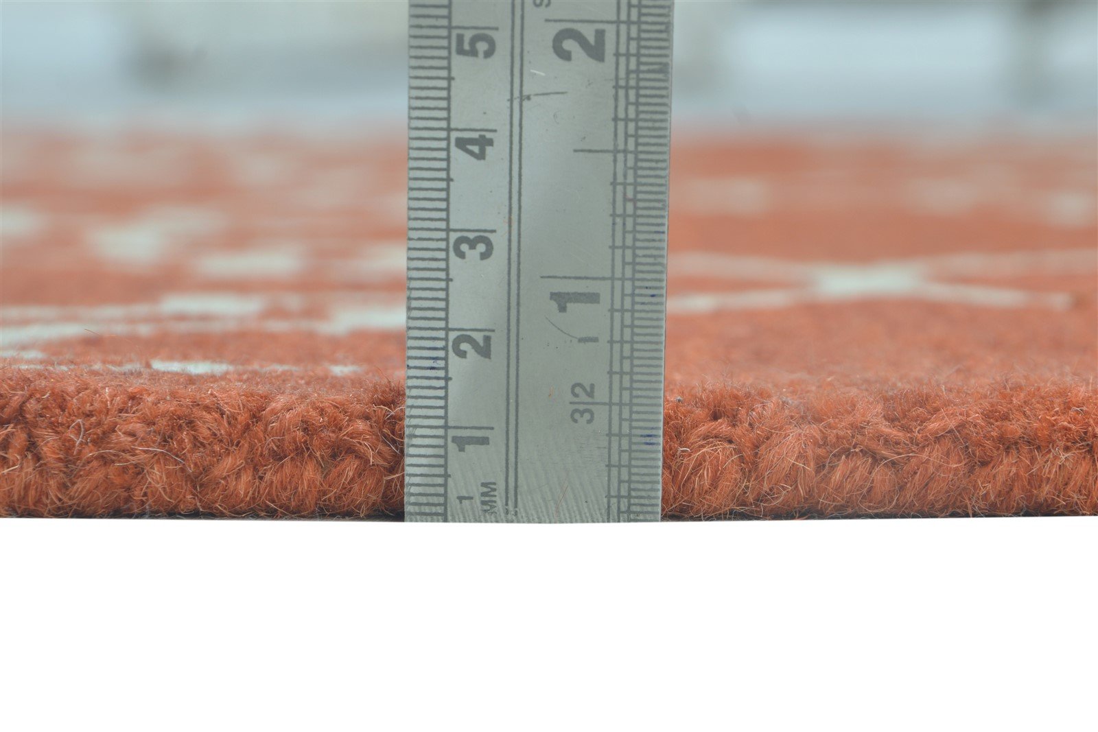 100% Wool Orange Rug 4X6 Modern Hand Tufted Moroccan Trellis Room Size Carpet 7864307253397