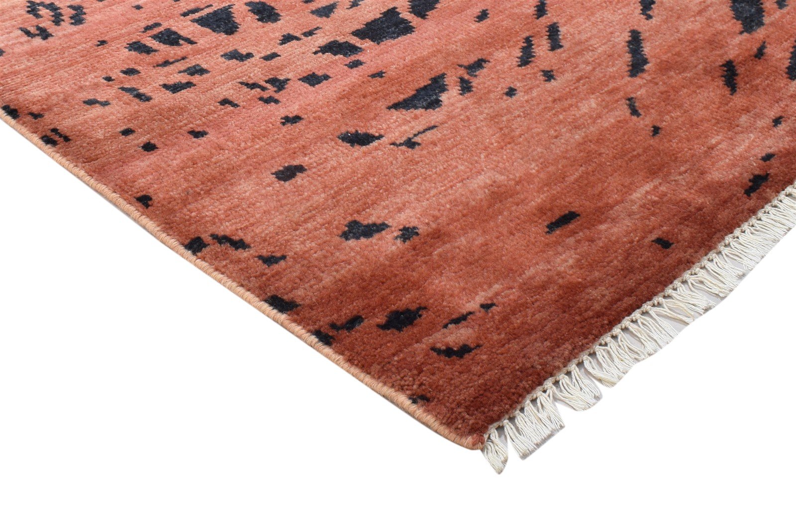 100% Wool Orange Rug 5' X 8' Modern Hand Knotted Indian Galaxy Room Size Carpet 7864088559765