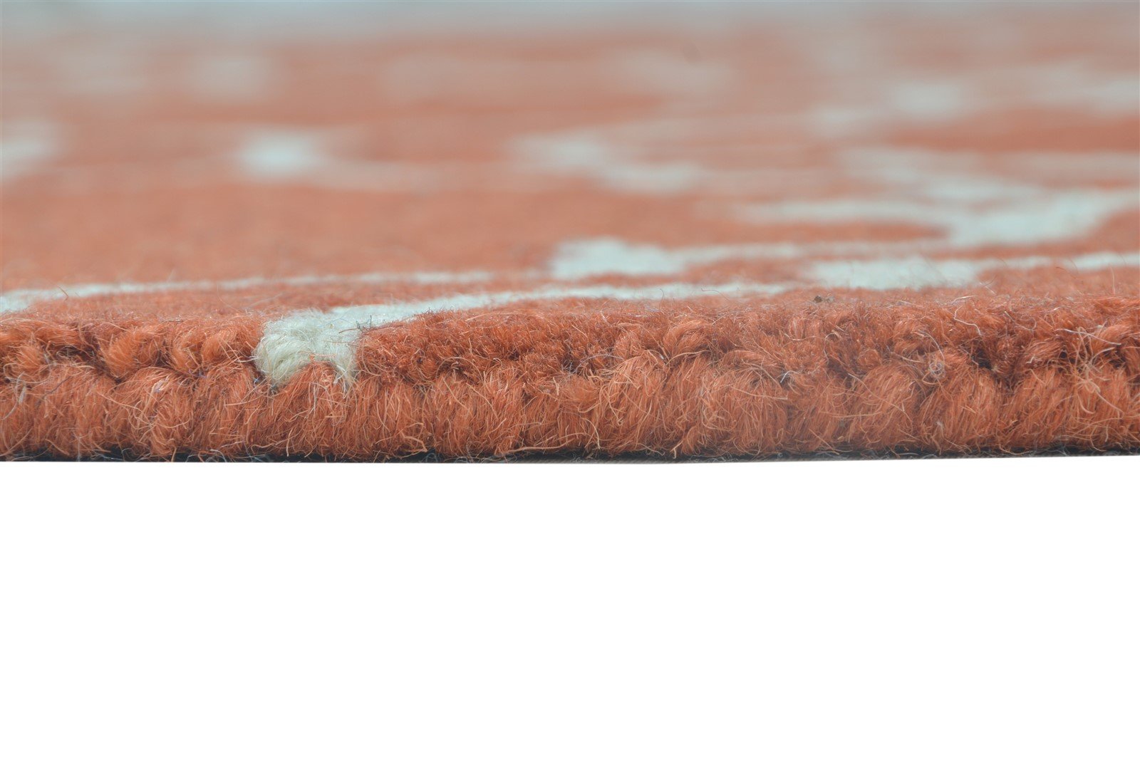 100% Wool Orange Rug 5X8 Modern Hand Tufted Moroccan Trellis Room Size Carpet 7864291098773