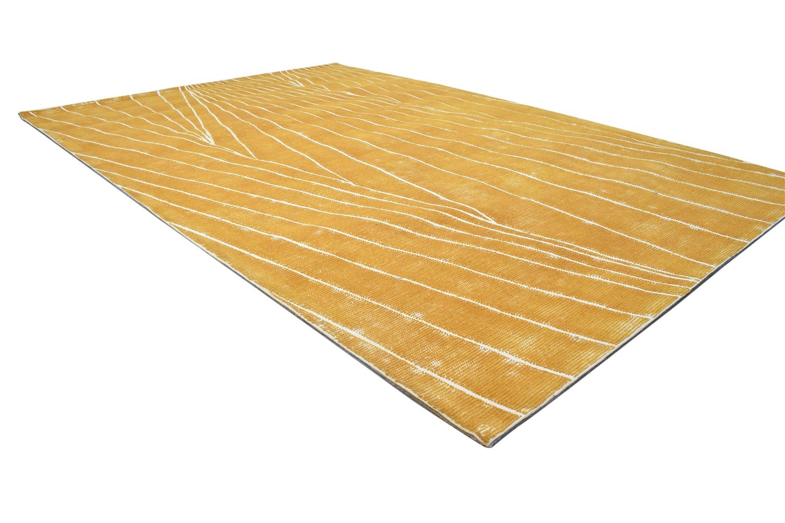 100% Wool Orange Rug 5X8 Modern Hand Tufted Scandinavian Geometric Room Size 7864092983445