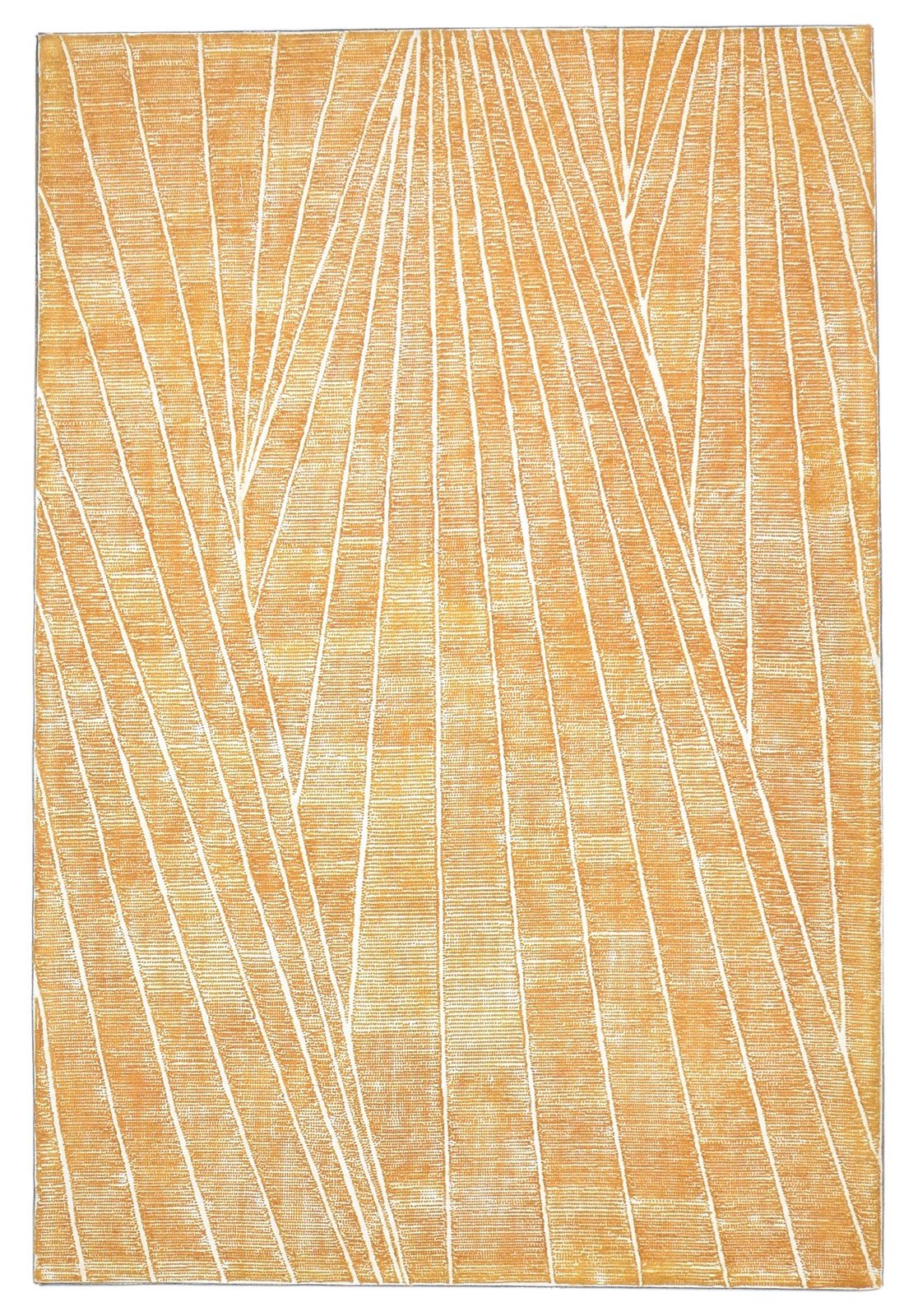 100% Wool Orange Rug 5X8 Modern Hand Tufted Scandinavian Geometric Room Size 7864329797781