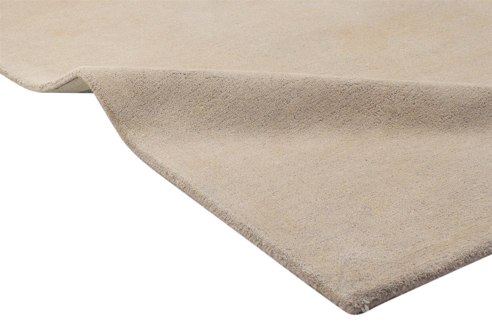 100% Wool Peach Rug 3X5 Modern Hand Tufted Scandinavian Solid Room Size Carpet 7864311644309
