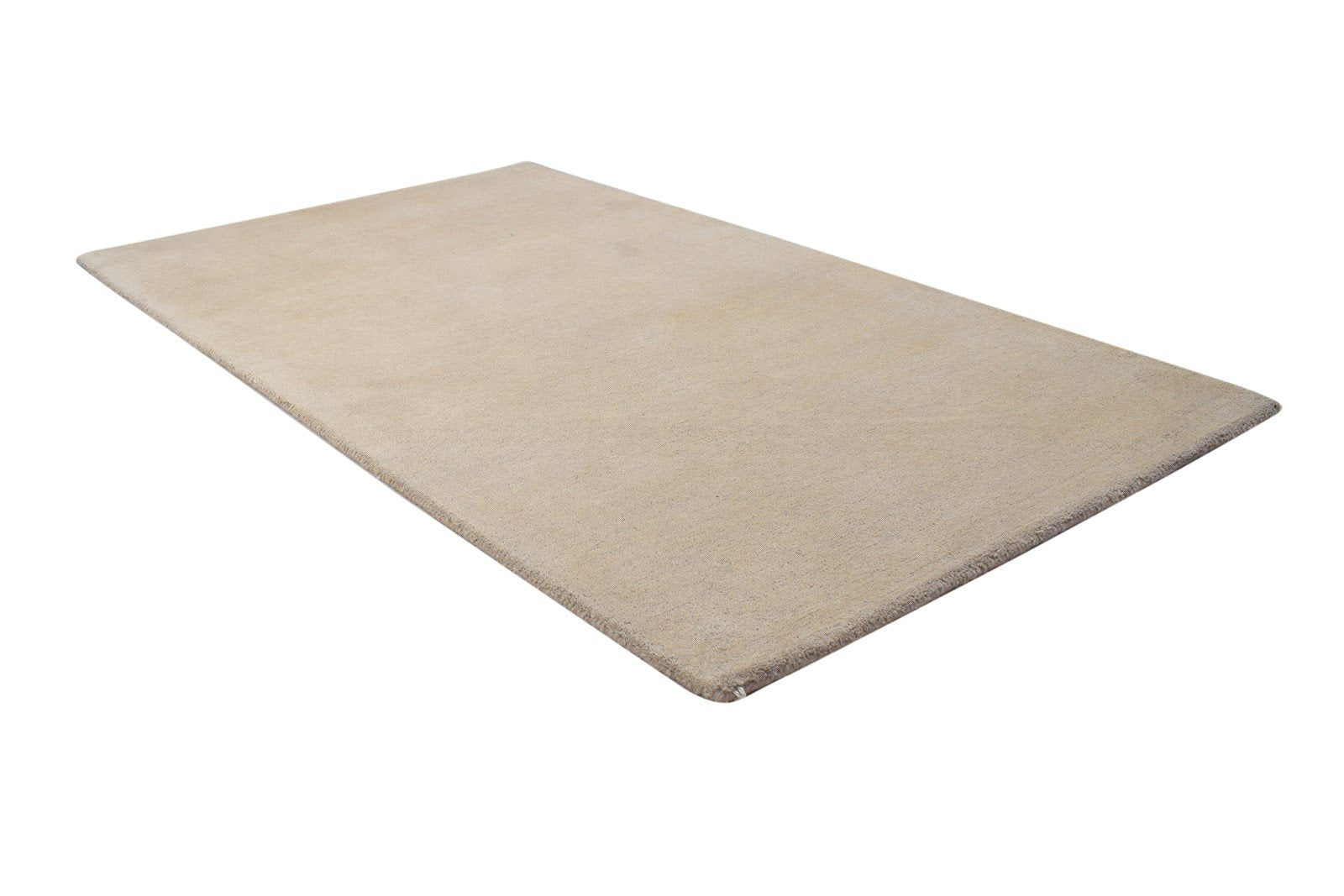 100% Wool Peach Rug 3X5 Modern Hand Tufted Scandinavian Solid Room Size Carpet 7864311644309