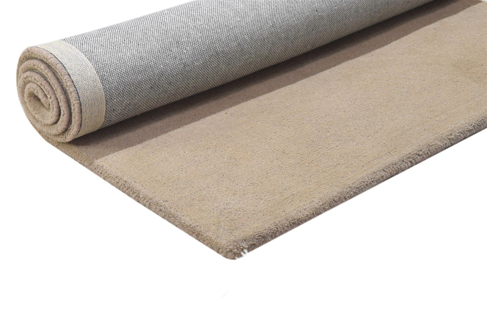 100% Wool Peach Rug 3X5 Modern Hand Tufted Scandinavian Solid Room Size Carpet 7864311644309