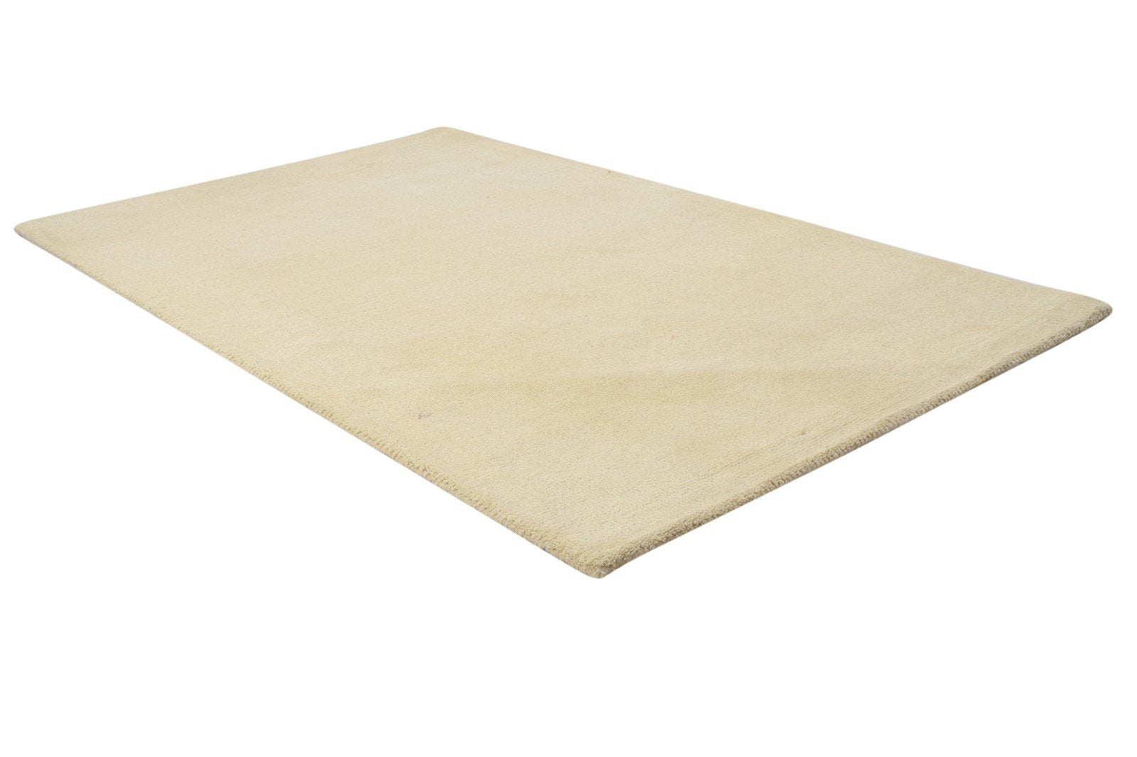 100% Wool Peach Rug 3X5 Modern Hand Tufted Scandinavian Solid Room Size Carpet 7864310071445