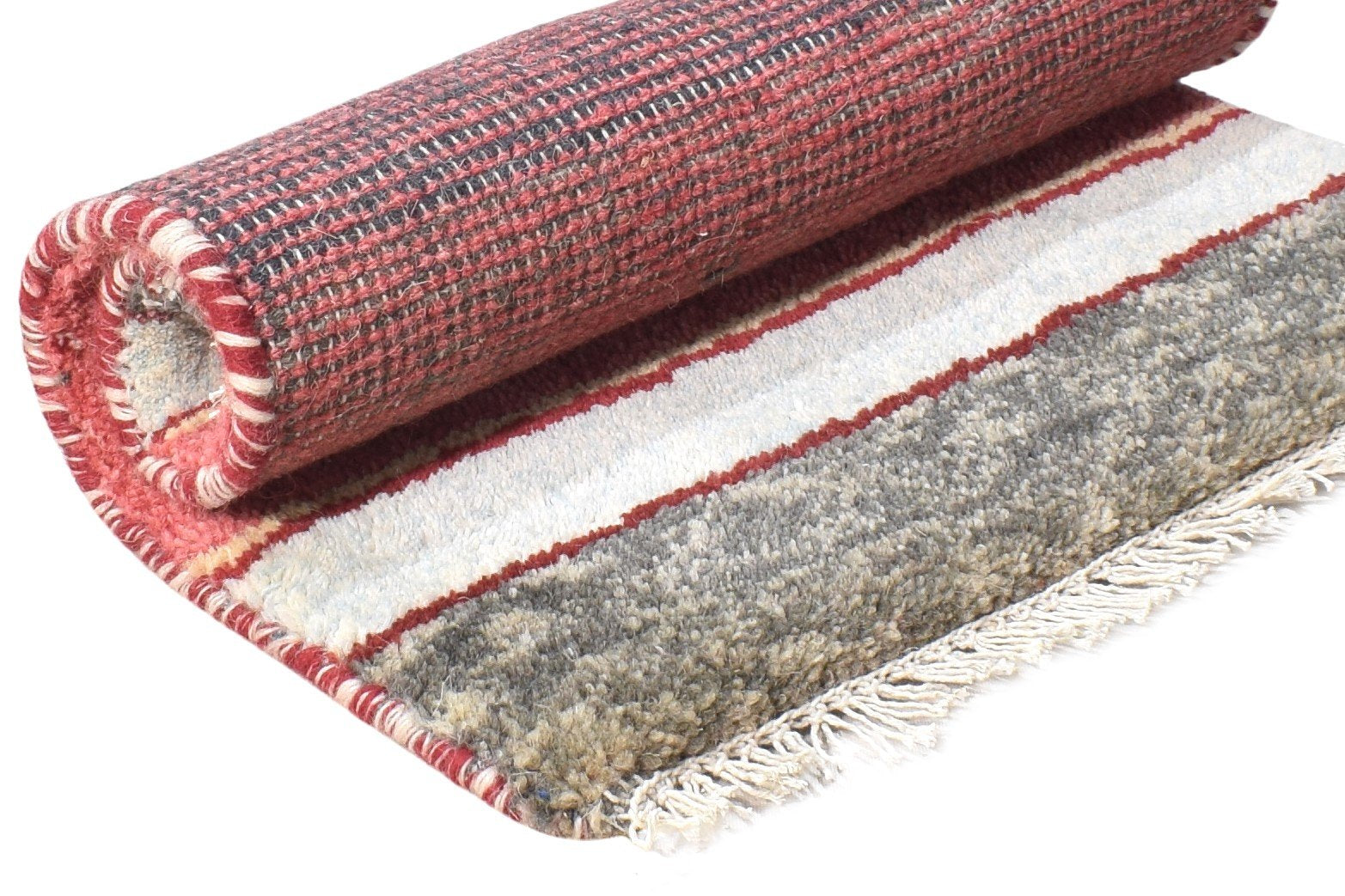 100% Wool Pink Rug 1' X 2' Tribal Hand Knotted Gabbeh Southwestern Small Carpet 7864504778901
