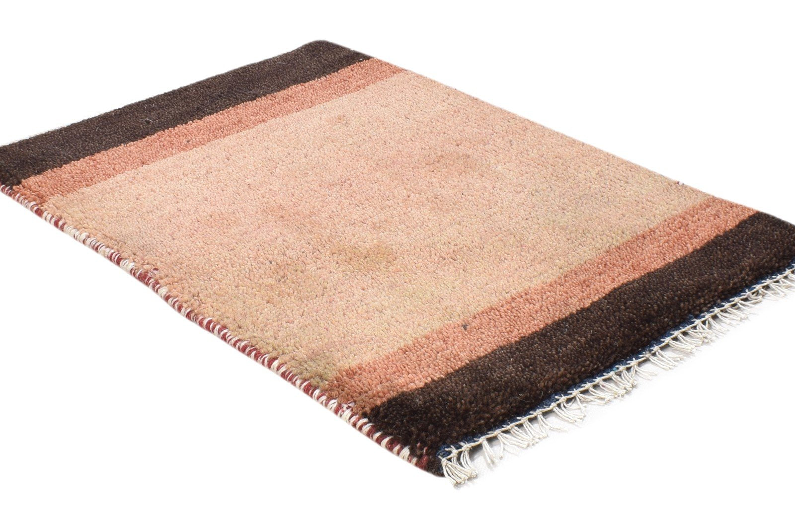 100% Wool Pink Rug 1' X 2' Tribal Hand Knotted Gabbeh Southwestern Small Carpet 7864499339413