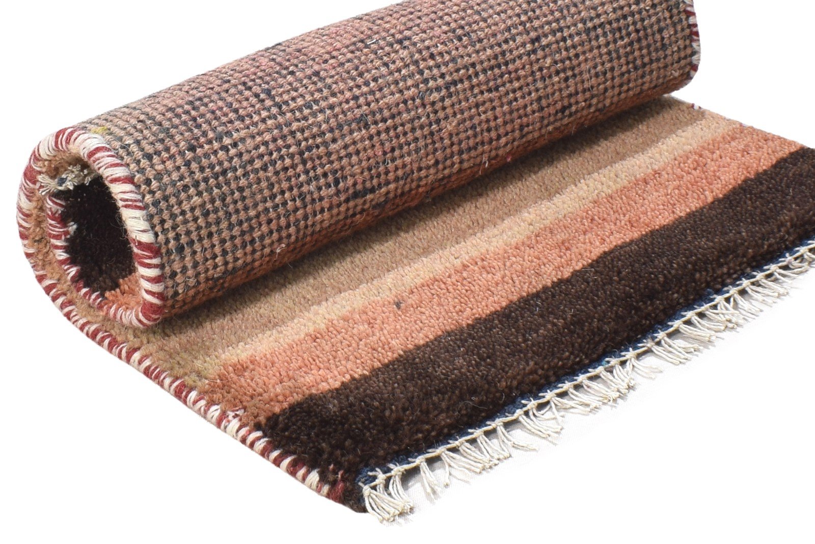 100% Wool Pink Rug 1' X 2' Tribal Hand Knotted Gabbeh Southwestern Small Carpet 7864499339413
