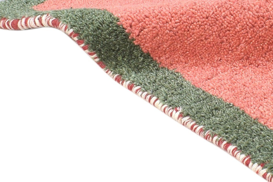 100% Wool Pink Rug 1' X 2' Tribal Hand Knotted Gabbeh Southwestern Small Carpet 7864508088469