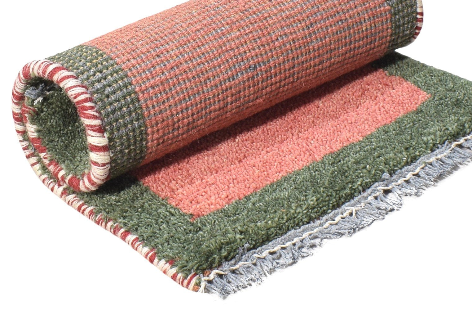 100% Wool Pink Rug 1' X 2' Tribal Hand Knotted Gabbeh Southwestern Small Carpet 7864508088469